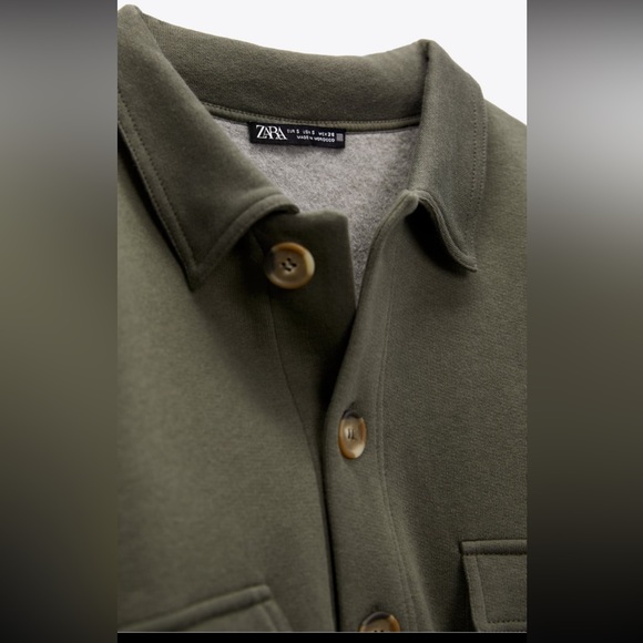 Women Zara Plush Overshirt With Pockets Size Small - Picture 10 of 12